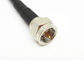 Gold Plated 75ohm F Male to Male Right Angle RF Cable Assemblies RG59
