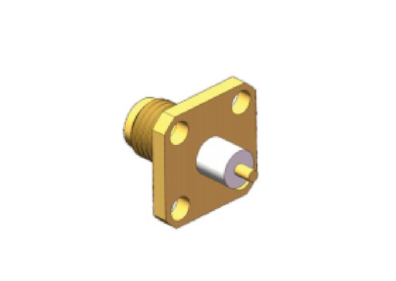 50ohm 18GHz 4 Holes Flange Mount Jack SMA RF Connector for RF Test Fixture