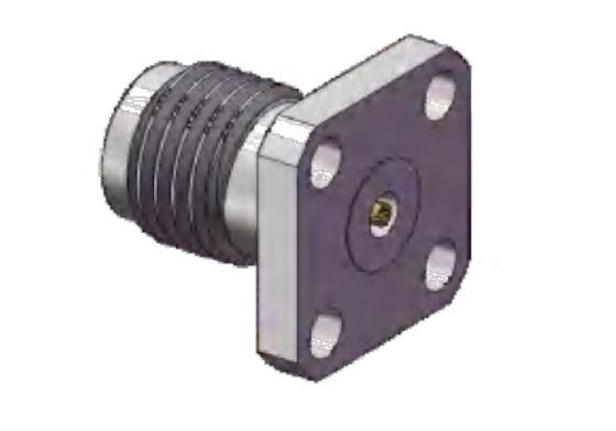 40GHz 2.92mm RF Connector Female Jack 4 Holes Flange Mount Accept Pin Diameter 0.3mm