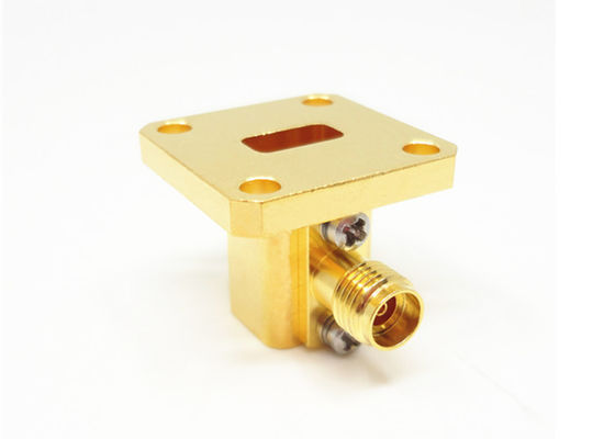 WR34 BJ260 To K 2.92mm Female Right Angle Waveguide To Coaxial Adapter 21.7GHz~33GHz K/BJ260-KF8