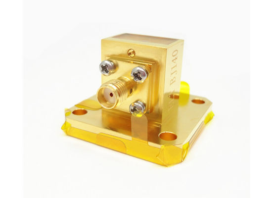11.9GHz~18GHz WR62 BJ140 To SMA Female Right Angle Waveguide To Coaxial Adapter SMA/BJ140-KF