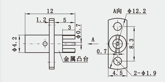 SMP Full Detent RF Connector 2.79in Interface 500VRMS* Rated Voltage