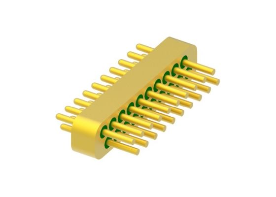 20 Pins 2 Rows 0.5mm Pin Diameter Hermetic Header Connectors With Gold Wire Bonding Surface MC-827T1-JH
