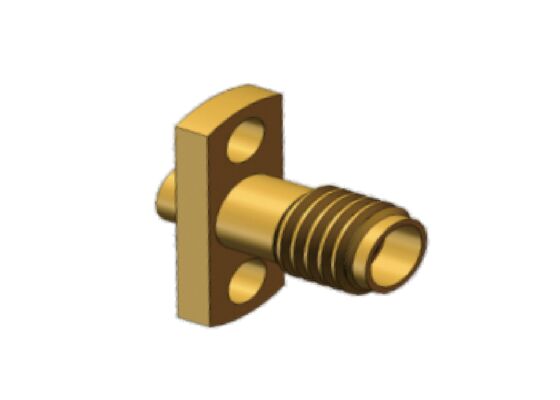 50Ω 18GHz SSMA Male Mini SMA Flange Mount RF Coaxial Connector Cable Mating for .086 Cable, RG405