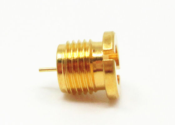 Gold Plated Kovar Hermetically Sealed SMP Male Thread-in/Bulkhead type RF Connector