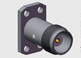 50 Ом коммерческого класса TNC женский Jack 4 отверстия фланцевой монтаж соединителей