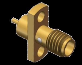 50 Омский фланцевой монтаж SSMA / Mini SMA женский RF коаксовый разъем до 18 ГГц