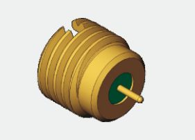 50Ω Герметичный ВЧ коаксиальный разъем SMPM типа «вилка-перегородка» 0,3 МГц-40 ГГц 170 В