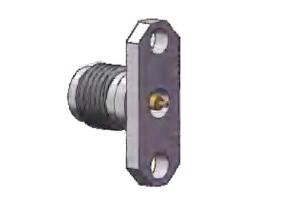 SS Shell 40GHz K Type 2.92mm RF Connector Female Jack 2-Hole Flange Mount Pin Diameter 0.3mm, 0.4mm, 0.5mm, 0.7mm, 0.8mm, расстояние между отверстиями фланцами 12.2mm