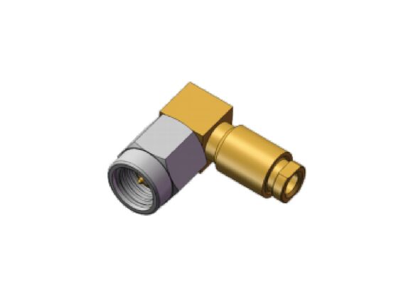 50Ω 18GHz Mini SMA мужской правоугольный SSMA RF коаксиальный соединитель с позолоченными проводниками