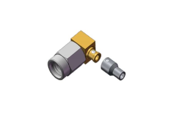 50Ω Импеданс 3 ГГц Прямоугольный мини SMA Мужской SSMA RF соединитель с многоядерным гибким кабелем